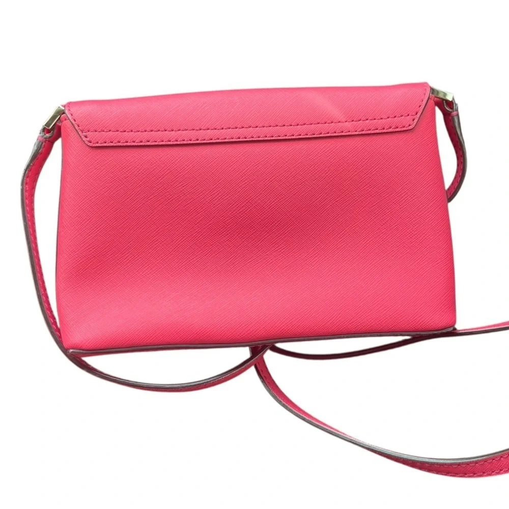 Fushia Pink Coquette Crossbody Bag Homecoming Girly Glam Luxe Leather